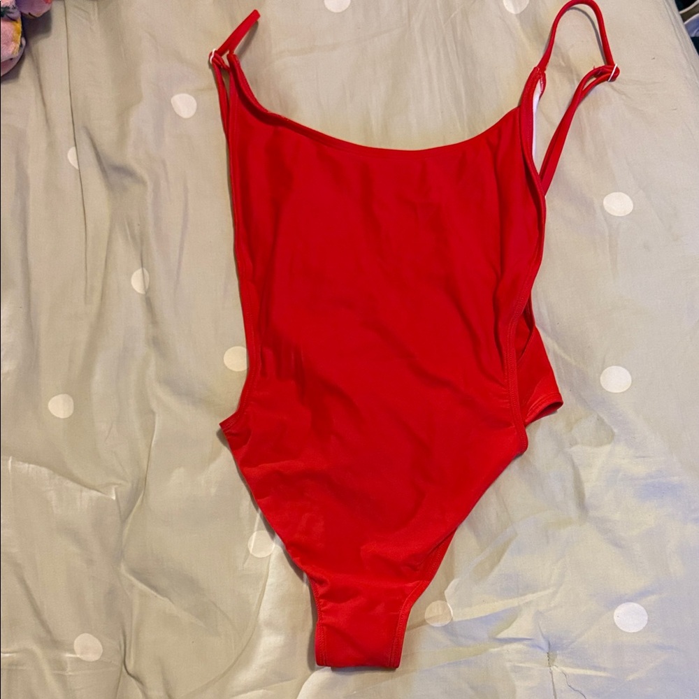 Elegant Red Women's One Piece Swimsuit